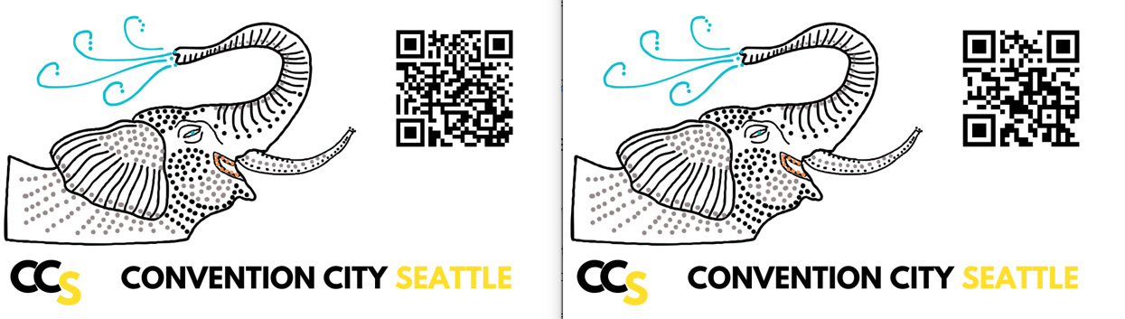 A qr code and a picture of a sea creature Description automatically
generated