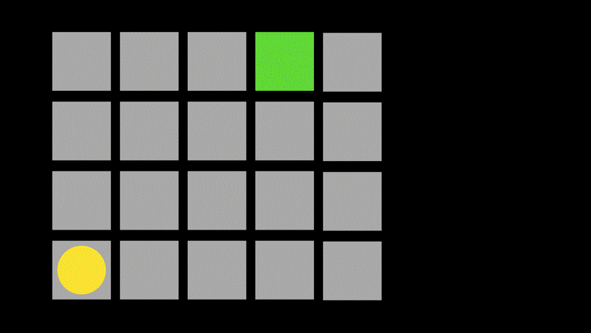 A green square in a grid Description automatically
generated